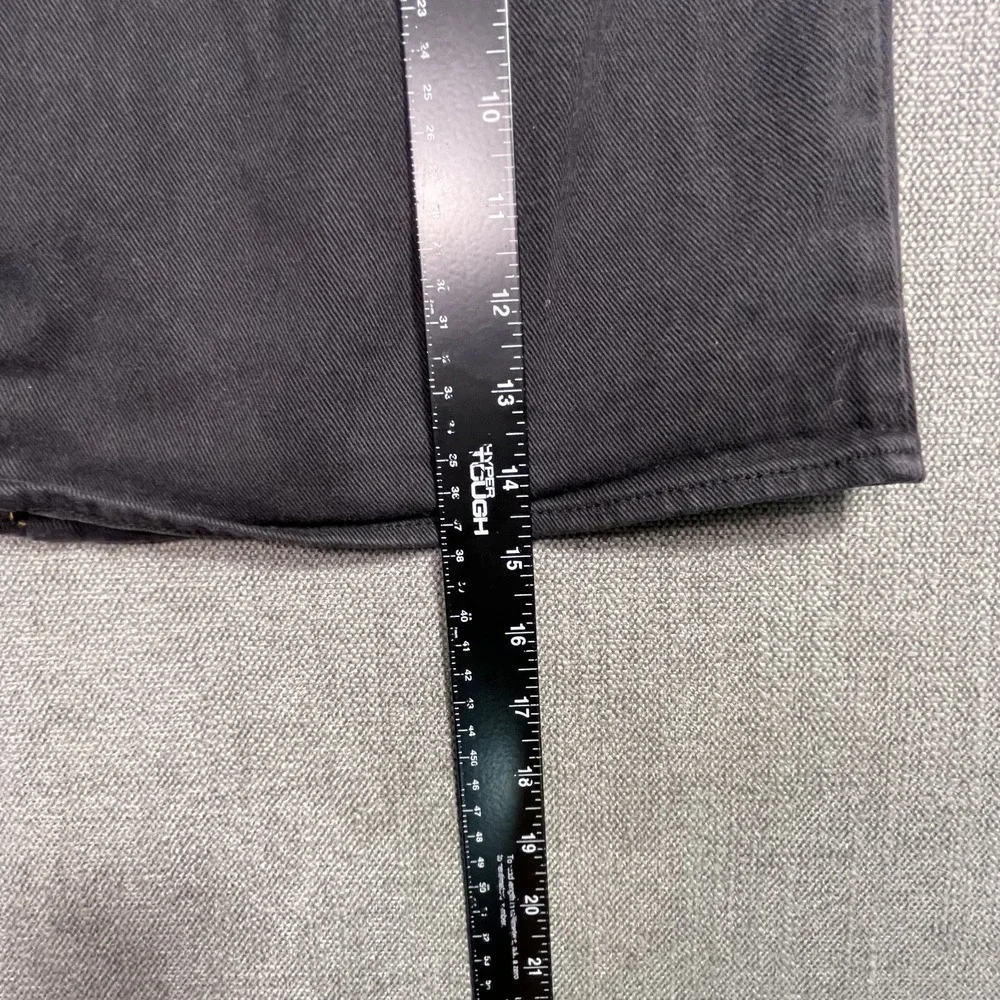 PacSun Womens 27 Black Denim Asymmetric Hem Mini Skirt Side Zip Streetwear